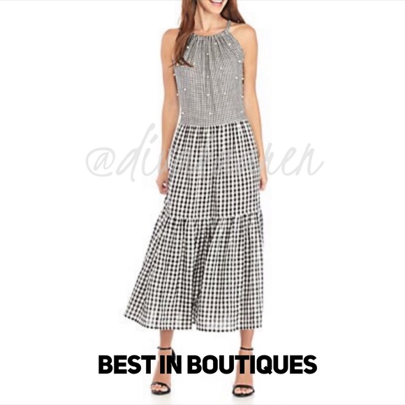 violet Weekend Dresses & Skirts - VIOLET Halter Neck Cotton Gingham Dress